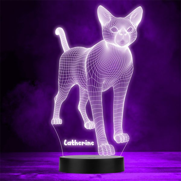 Cat 3D Illusion Acrylic LED Lamp