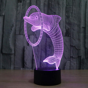 Dolphin 3D Acrylic Illusion LED Light Lamp