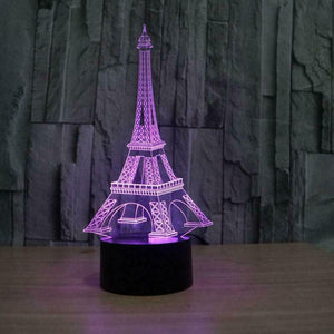 Eiffel Tower Acrylic 3D Illusion LED Light Lamp