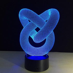 Love Knot 3D Illusion Acrylic Lamp