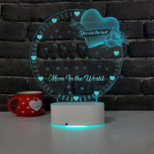 Love MOM Special Gift 3D Acrylic Optical Illusion Table Lamp