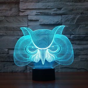 OWL 3D Illusion Desk Lamp Acrylic Lamp