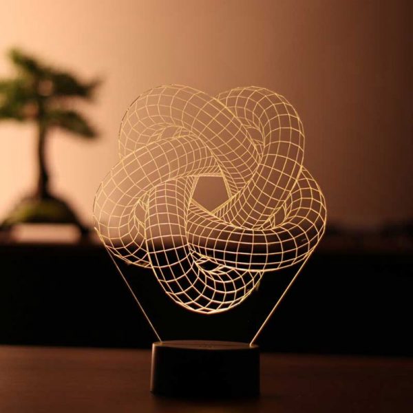 Torus Spiral 3D Acrylic Illusion Lamp